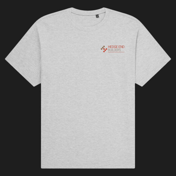 Printed Hedge End Builders Left Chest - Organic Heavy T-Shirt Thumbnail