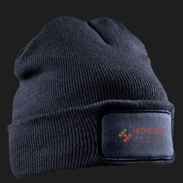 Printed Hedge End Builders Left Chest - Double Knit Printers Beanie Thumbnail