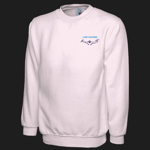 Printed L. West Plastering Left Chest - Classic Sweatshirt Thumbnail