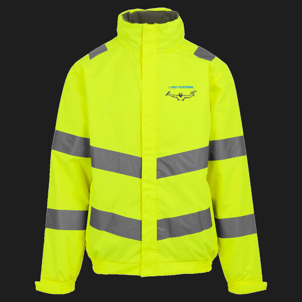 Printed L. West Plastering Left Chest - Hi-Vis Pro Contract Dover Jacket (Class 3) Thumbnail
