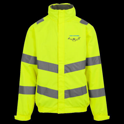 Printed L. West Plastering Left Chest - Hi-Vis Pro Contract Dover Jacket (Class 3) Thumbnail