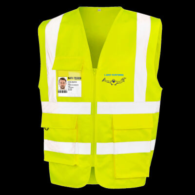 Printed L. West Plastering Left Chest - Heavy Duty Polycotton Security Vest Thumbnail