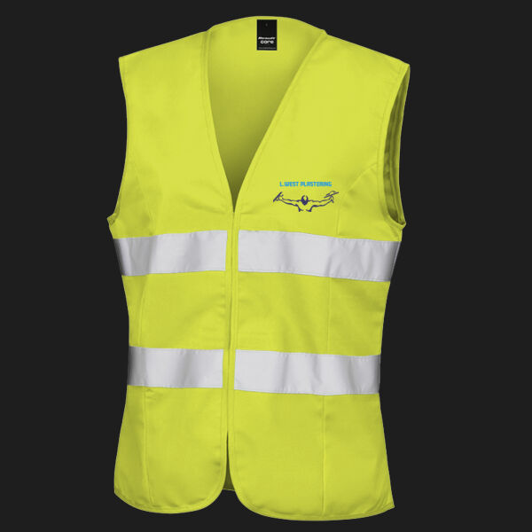 Printed L. West Plastering Left Chest - Women's Safety Vest Thumbnail