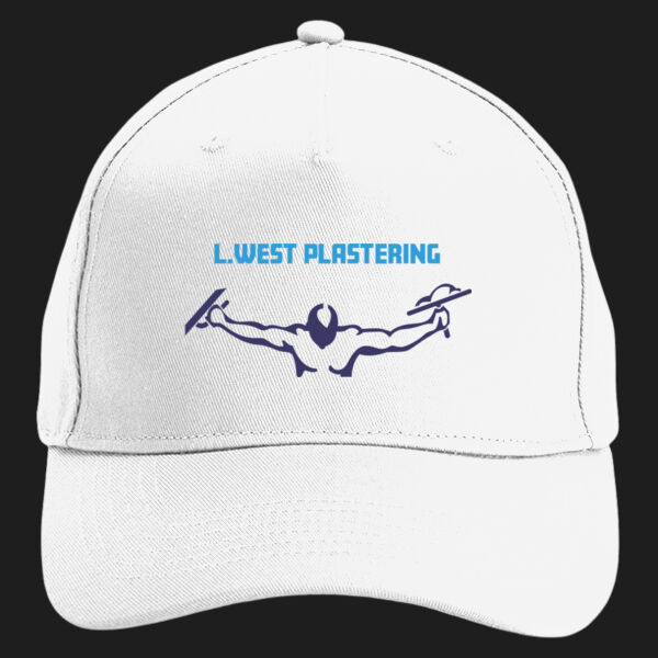 Printed L. West Plastering Left Chest - Organic Cotton 5 Panel Cap Thumbnail