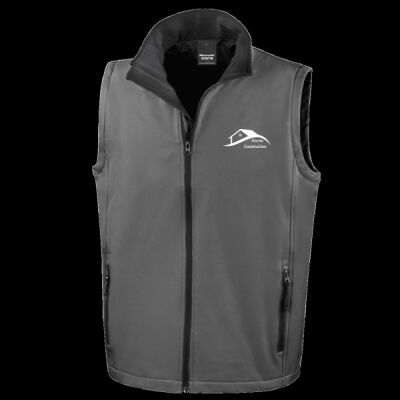 Printed - Kierda Construction - Left Chest - Men's Printable Softshell Bodywarmer with Recycled Fleece Inner Thumbnail