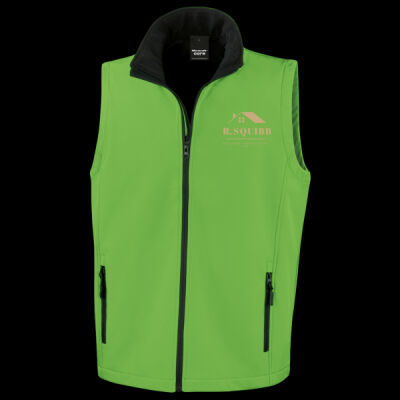 Printed - Squibb R Building - Left Chest - Men's Printable Softshell Bodywarmer with Recycled Fleece Inner Thumbnail