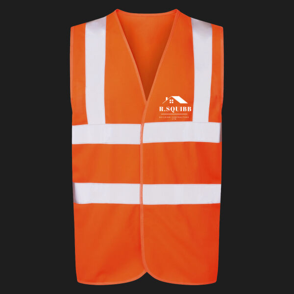 Printed - Squibb R Building - Left Chest - UCC 4-Band Safety Waistcoat Thumbnail