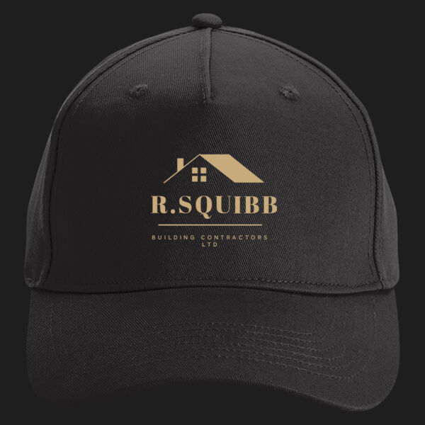 Printed - Squibb R Building - Left Chest - Organic Cotton 5 Panel Cap Thumbnail