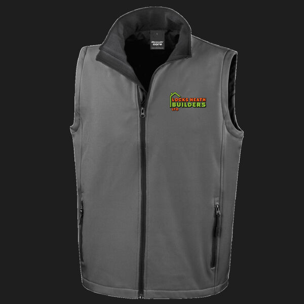 Printed - Locks Heath - Left Cheft - Men's Printable Softshell Bodywarmer with Recycled Fleece Inner Thumbnail
