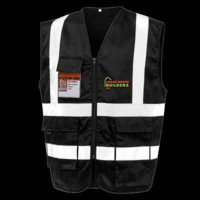 Printed - Locks Heath - Left Cheft - Heavy Duty Polycotton Security Vest Thumbnail
