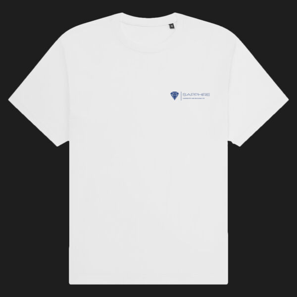 Printed - Sapphire Carpentry - Left Cheft - Organic Heavy T-Shirt Thumbnail