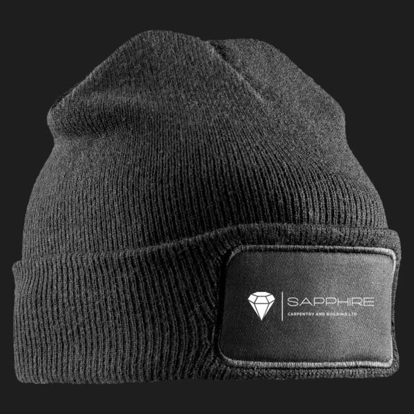 Printed - Sapphire Carpentry - Left Cheft - Double Knit Printers Beanie Thumbnail