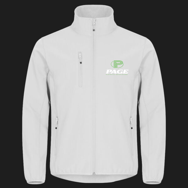 Printed - Page Electrical - Left Cheft - Classic Softshell Jacket Thumbnail