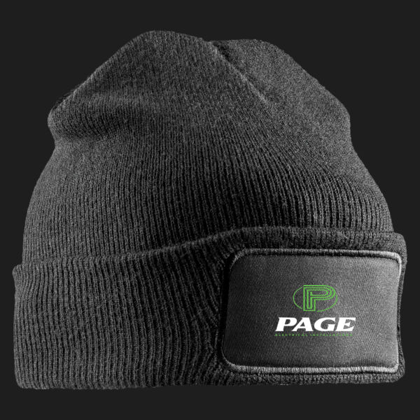 Printed - Page Electrical - Left Cheft - Double Knit Printers Beanie Thumbnail