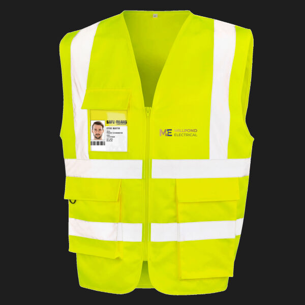 Printed - Millpond Electrical - Left Chest - Heavy Duty Polycotton Security Vest Thumbnail