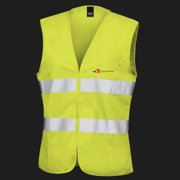 Printed - Smart traders - Left Chest - Women's Safety Vest Thumbnail