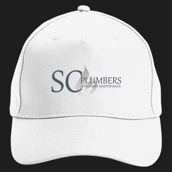 Printed - SC plumbers - Left Chest - Organic Cotton 5 Panel Cap Thumbnail