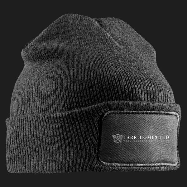 Printed Farr homes Left Chest - Double Knit Printers Beanie Thumbnail