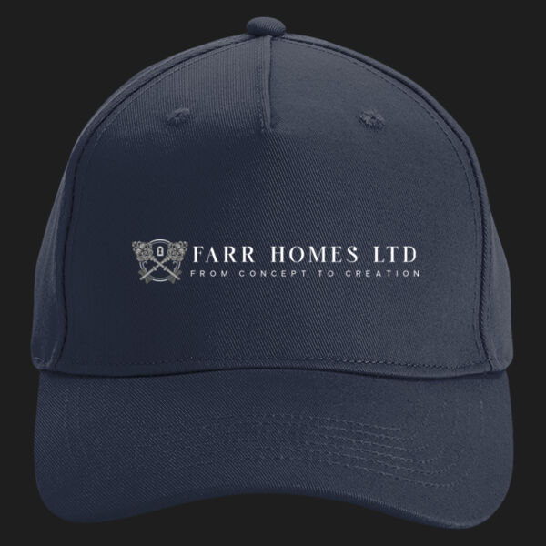 Printed Farr homes Left Chest - Organic Cotton 5 Panel Cap Thumbnail