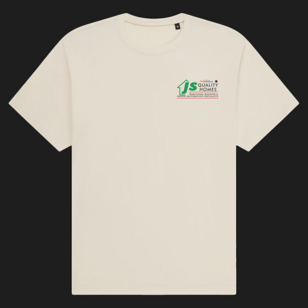 Printed Js Quality Homes Left Chest - Organic Heavy T-Shirt Thumbnail
