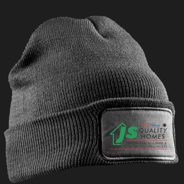 Printed Js Quality Homes Left Chest - Double Knit Printers Beanie Thumbnail