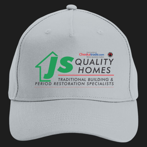 Printed Js Quality Homes Left Chest - Organic Cotton 5 Panel Cap Thumbnail