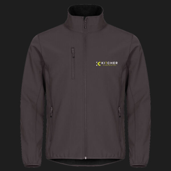 Printed Kitcher Carpentry Left Chest - Classic Softshell Jacket Thumbnail