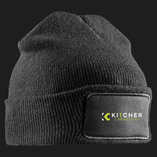 Printed Kitcher Carpentry Left Chest - Double Knit Printers Beanie Thumbnail