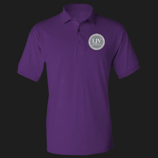 Printed LJV Decorating Left Chest - DryBlend® Adult Jersey Polo Thumbnail