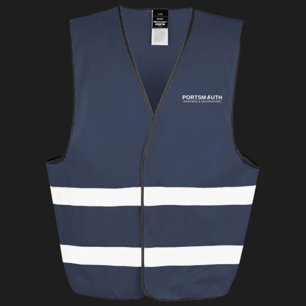 Printed Portsmouth Painters and Decorators Left Chest - Enhance Visibility Vest Thumbnail