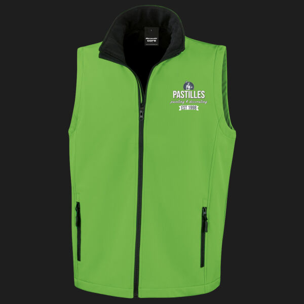 Printed Pastilles Painting And Decorating Left Chest - Men's Printable Softshell Bodywarmer with Recycled Fleece Inner Thumbnail