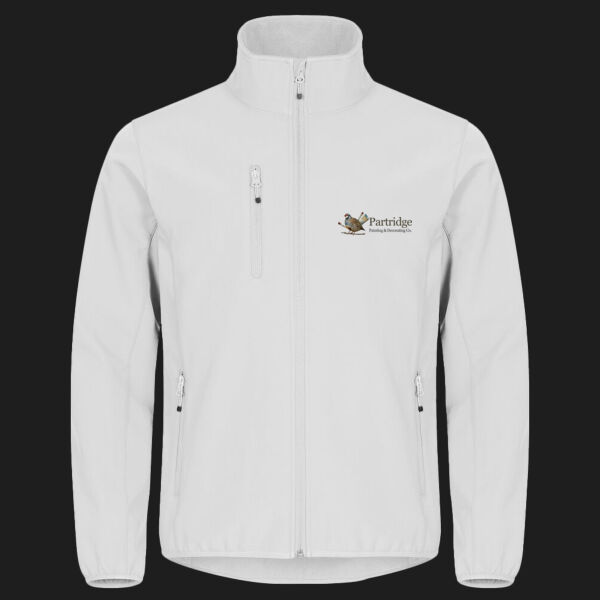 Printed Partridge Painting & Decorating Co Left Chest - Classic Softshell Jacket Thumbnail