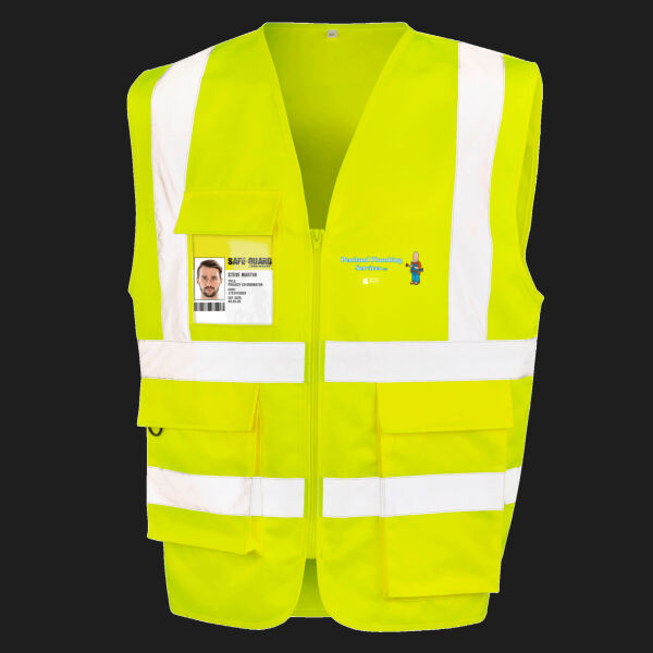 Printed Pentland Plumbing Services Left Chest - Heavy Duty Polycotton Security Vest Thumbnail
