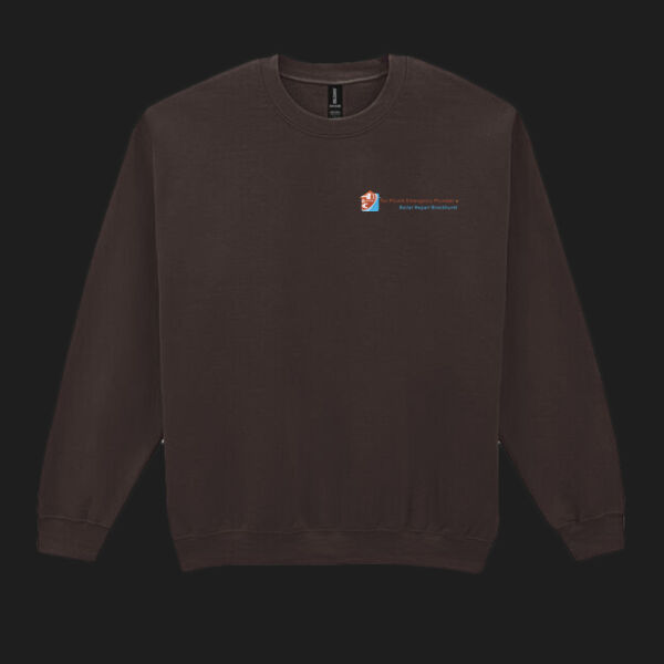 Printed Tec Plumb Emergency Plumber Brockhurst Left Chest - Heavy Blend™ Adult Crewneck Sweatshirt Thumbnail