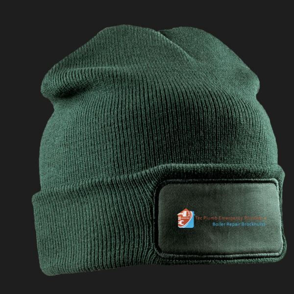 Printed Tec Plumb Emergency Plumber Brockhurst Left Chest - Double Knit Printers Beanie Thumbnail