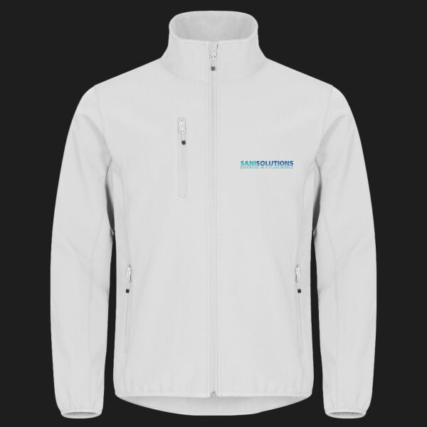 Printed Sani Solutions Left Chest - Classic Softshell Jacket Thumbnail