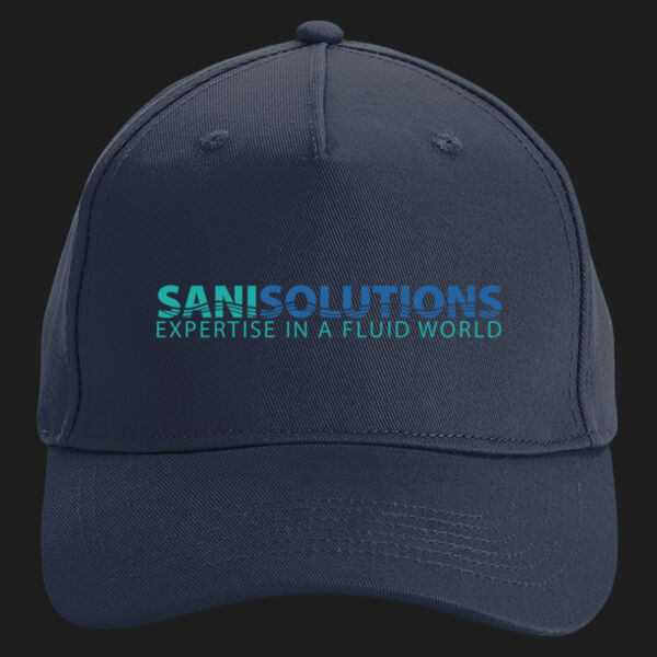 Printed Sani Solutions Left Chest - Organic Cotton 5 Panel Cap Thumbnail