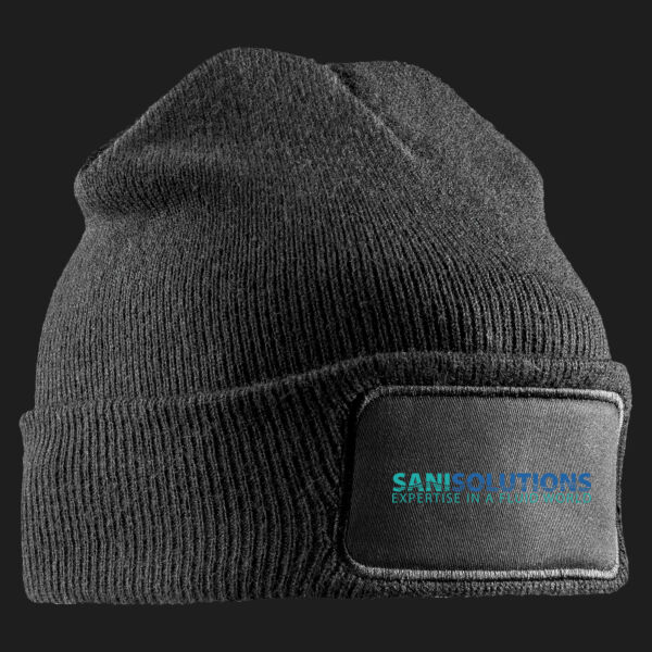 Printed Sani Solutions Left Chest - Double Knit Printers Beanie Thumbnail